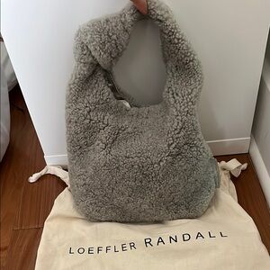Loeffler Randall Gray Shearling Tote Bag